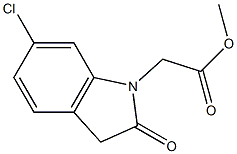 methyl 2-(6-chloro-2-oxo-2,3-dihydro-1H-indol-1-yl)acetate Structure