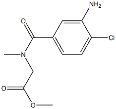 methyl 2-[(3-amino-4-chlorophenyl)-N-methylformamido]acetate Structure