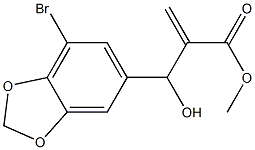 methyl 2-[(7-bromo-2H-1,3-benzodioxol-5-yl)(hydroxy)methyl]prop-2-enoate 구조식 이미지