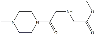 methyl 2-{[2-(4-methylpiperazin-1-yl)-2-oxoethyl]amino}acetate Structure