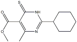 methyl 2-cyclohexyl-4-methyl-6-thioxo-1,6-dihydropyrimidine-5-carboxylate 구조식 이미지