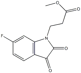 methyl 3-(6-fluoro-2,3-dioxo-2,3-dihydro-1H-indol-1-yl)propanoate 구조식 이미지