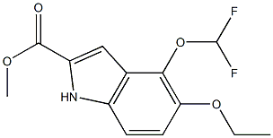 methyl 4-(difluoromethoxy)-5-ethoxy-1H-indole-2-carboxylate 구조식 이미지