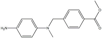 methyl 4-{[(4-aminophenyl)(methyl)amino]methyl}benzoate 구조식 이미지