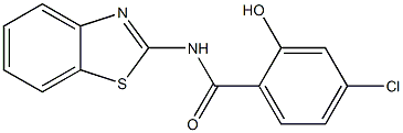 N-(1,3-benzothiazol-2-yl)-4-chloro-2-hydroxybenzamide 구조식 이미지