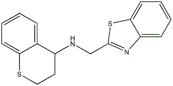 N-(1,3-benzothiazol-2-ylmethyl)-3,4-dihydro-2H-1-benzothiopyran-4-amine 구조식 이미지