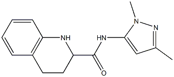 N-(1,3-dimethyl-1H-pyrazol-5-yl)-1,2,3,4-tetrahydroquinoline-2-carboxamide 구조식 이미지