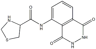 N-(1,4-dioxo-1,2,3,4-tetrahydrophthalazin-5-yl)-1,3-thiazolidine-4-carboxamide Structure