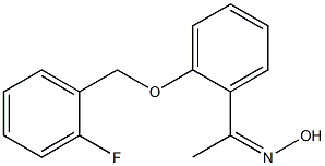 N-(1-{2-[(2-fluorophenyl)methoxy]phenyl}ethylidene)hydroxylamine 구조식 이미지