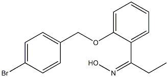 N-(1-{2-[(4-bromophenyl)methoxy]phenyl}propylidene)hydroxylamine 구조식 이미지