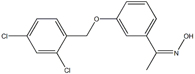 N-(1-{3-[(2,4-dichlorophenyl)methoxy]phenyl}ethylidene)hydroxylamine 구조식 이미지