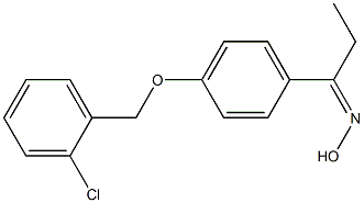 N-(1-{4-[(2-chlorophenyl)methoxy]phenyl}propylidene)hydroxylamine Structure