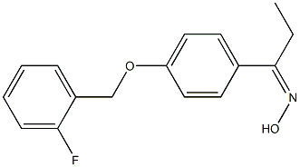 N-(1-{4-[(2-fluorophenyl)methoxy]phenyl}propylidene)hydroxylamine 구조식 이미지