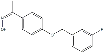 N-(1-{4-[(3-fluorophenyl)methoxy]phenyl}ethylidene)hydroxylamine 구조식 이미지