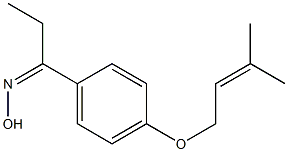 N-(1-{4-[(3-methylbut-2-en-1-yl)oxy]phenyl}propylidene)hydroxylamine Structure