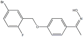 N-(1-{4-[(5-bromo-2-fluorophenyl)methoxy]phenyl}ethylidene)hydroxylamine 구조식 이미지