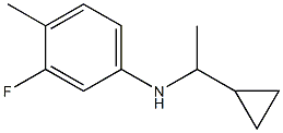 N-(1-cyclopropylethyl)-3-fluoro-4-methylaniline 구조식 이미지