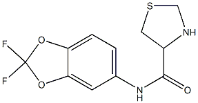 N-(2,2-difluoro-1,3-benzodioxol-5-yl)-1,3-thiazolidine-4-carboxamide Structure