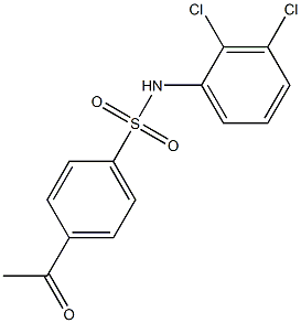 N-(2,3-dichlorophenyl)-4-acetylbenzene-1-sulfonamide 구조식 이미지