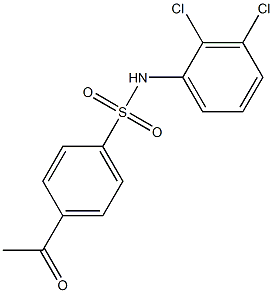 N-(2,3-dichlorophenyl)-4-acetylbenzene-1-sulfonamide Structure