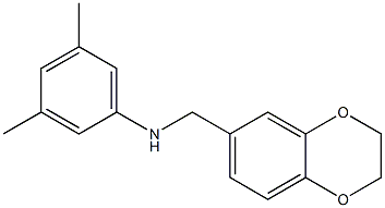 N-(2,3-dihydro-1,4-benzodioxin-6-ylmethyl)-3,5-dimethylaniline 구조식 이미지