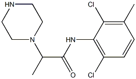 N-(2,6-dichloro-3-methylphenyl)-2-(piperazin-1-yl)propanamide 구조식 이미지