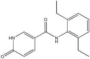 N-(2,6-diethylphenyl)-6-oxo-1,6-dihydropyridine-3-carboxamide 구조식 이미지