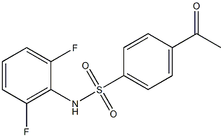 N-(2,6-difluorophenyl)-4-acetylbenzene-1-sulfonamide Structure