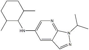 N-(2,6-dimethylcyclohexyl)-1-(propan-2-yl)-1H-pyrazolo[3,4-b]pyridin-5-amine 구조식 이미지