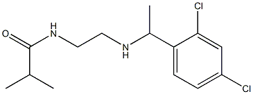 N-(2-{[1-(2,4-dichlorophenyl)ethyl]amino}ethyl)-2-methylpropanamide 구조식 이미지