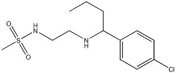 N-(2-{[1-(4-chlorophenyl)butyl]amino}ethyl)methanesulfonamide Structure