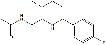 N-(2-{[1-(4-fluorophenyl)pentyl]amino}ethyl)acetamide 구조식 이미지