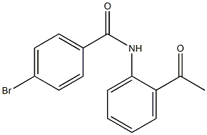 N-(2-acetylphenyl)-4-bromobenzamide Structure