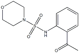 N-(2-acetylphenyl)morpholine-4-sulfonamide 구조식 이미지