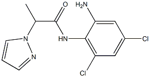 N-(2-amino-4,6-dichlorophenyl)-2-(1H-pyrazol-1-yl)propanamide 구조식 이미지