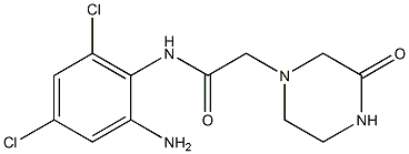 N-(2-amino-4,6-dichlorophenyl)-2-(3-oxopiperazin-1-yl)acetamide 구조식 이미지