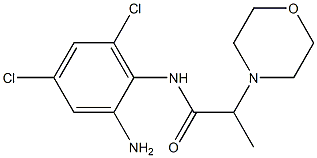 N-(2-amino-4,6-dichlorophenyl)-2-(morpholin-4-yl)propanamide 구조식 이미지