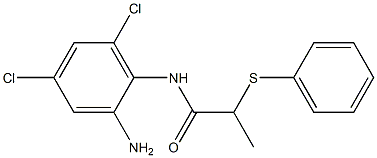 N-(2-amino-4,6-dichlorophenyl)-2-(phenylsulfanyl)propanamide 구조식 이미지