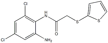 N-(2-amino-4,6-dichlorophenyl)-2-(thiophen-2-ylsulfanyl)acetamide 구조식 이미지