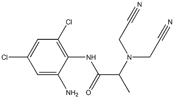 N-(2-amino-4,6-dichlorophenyl)-2-[bis(cyanomethyl)amino]propanamide Structure