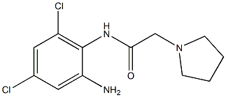 N-(2-amino-4,6-dichlorophenyl)-2-pyrrolidin-1-ylacetamide 구조식 이미지