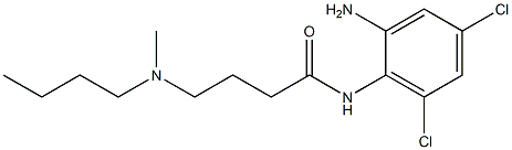 N-(2-amino-4,6-dichlorophenyl)-4-[butyl(methyl)amino]butanamide 구조식 이미지