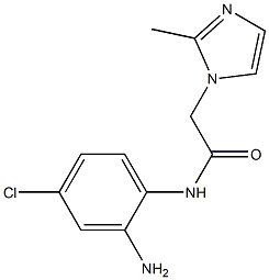 N-(2-amino-4-chlorophenyl)-2-(2-methyl-1H-imidazol-1-yl)acetamide 구조식 이미지