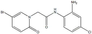 N-(2-amino-4-chlorophenyl)-2-(5-bromo-2-oxo-1,2-dihydropyridin-1-yl)acetamide 구조식 이미지