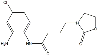 N-(2-amino-4-chlorophenyl)-4-(2-oxo-1,3-oxazolidin-3-yl)butanamide 구조식 이미지