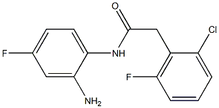 N-(2-amino-4-fluorophenyl)-2-(2-chloro-6-fluorophenyl)acetamide 구조식 이미지