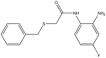 N-(2-amino-4-fluorophenyl)-2-(benzylsulfanyl)acetamide Structure