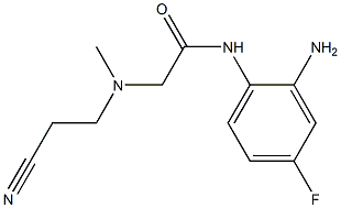 N-(2-amino-4-fluorophenyl)-2-[(2-cyanoethyl)(methyl)amino]acetamide 구조식 이미지