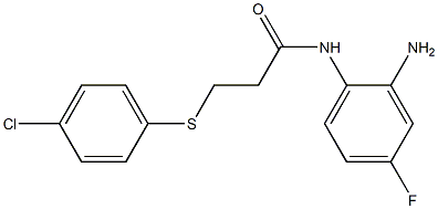N-(2-amino-4-fluorophenyl)-3-[(4-chlorophenyl)sulfanyl]propanamide Structure
