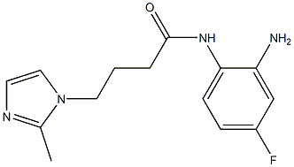 N-(2-amino-4-fluorophenyl)-4-(2-methyl-1H-imidazol-1-yl)butanamide 구조식 이미지